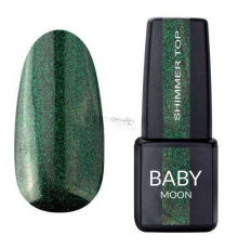 Baby Moon Shimmer Top, 028, 6 мл — топ для гель-лаку з шимером