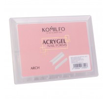 Форми верхні для нарощування нігтів KOMILFO Acry Gel 120 шт (Arch (арочні))