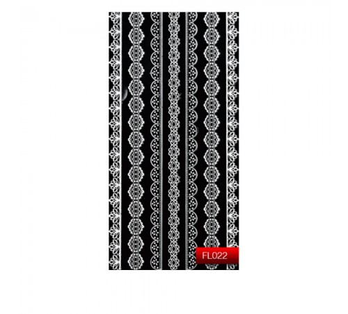 Наклейки для нігтів KODI Nail Art Stickers White 022FL Наклейки для нігтів KODI Nail Art Stickers White 022FL