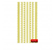 Наклейки для нігтів KODI Nail Art Stickers Gold 019FL