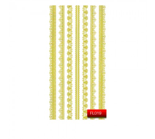 Наклейки для нігтів KODI Nail Art Stickers Gold 019FL Наклейки для нігтів KODI Nail Art Stickers Gold 019FL