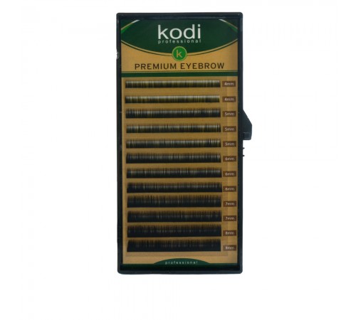 Брови KODI Straight Curl Чорні 12 рядів (0,12 4-8 мм) Брови KODI Straight Curl Чорні 12 рядів (0,12 4-8 мм)