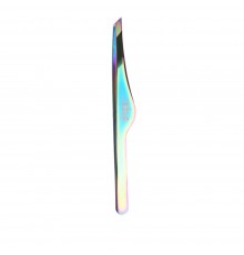 Пінцет професійний для брів Light Rainbow (скошень)