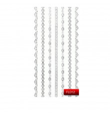 Наклейки для нігтів KODI Nail Art Stickers Silver 012FL