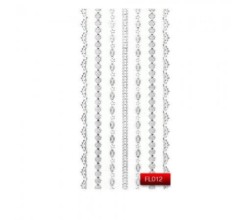 Наклейки для нігтів KODI Nail Art Stickers Silver 012FL Наклейки для нігтів KODI Nail Art Stickers Silver 012FL