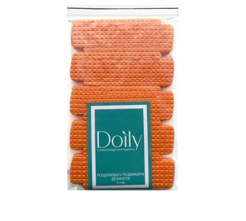 Роздільник пальців Doily (5 пар в уп люкс) (Помаранчевий) Роздільник пальців Doily (5 пар в уп люкс) (Помаранчевий)