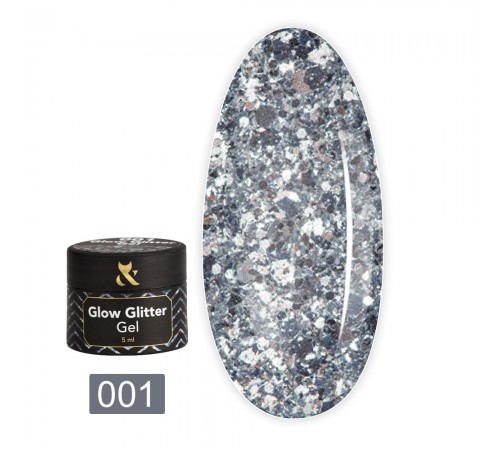 Гель FOX Glow Glitter Gel 5 мл (001) Гель FOX Glow Glitter Gel 5 мл (001)