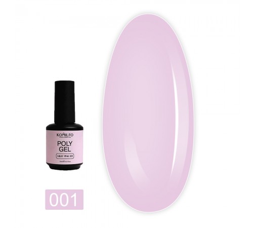 Гель KOMILFO PolyGel 15 г (001 Milky Pink) Гель KOMILFO PolyGel 15 г (001 Milky Pink)