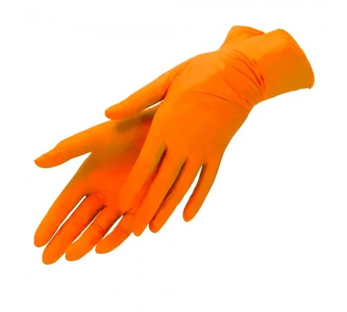 Рукавички нітрил без пудри текстуровані Polix PRO&MED 100 шт р M (Orange) Рукавички нітрил без пудри текстуровані Polix PRO&MED 100 шт р M (Orange)
