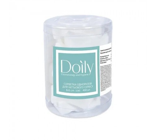 Серветки Doily білі 6х6 см 45 г/м2 400 шт.