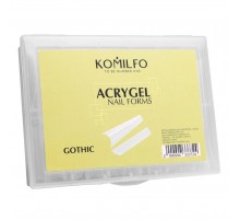 Форми верхні для нарощування нігтів KOMILFO Acry Gel 120 шт (Gothic)
