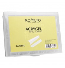 Форми верхні для нарощування нігтів KOMILFO Acry Gel 120 шт (Gothic)