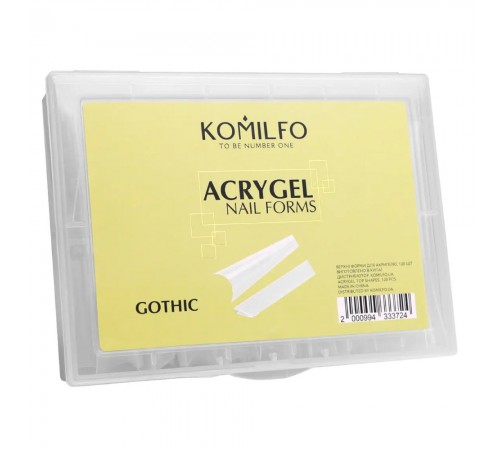 Форми верхні для нарощування нігтів KOMILFO Acry Gel 120 шт (Gothic) Форми верхні для нарощування нігтів KOMILFO Acry Gel 120 шт (Gothic)