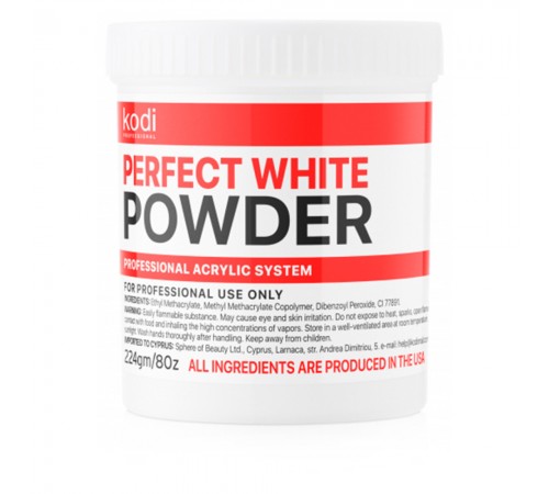 Пудра акрилова KODI Perfect White 224 г Пудра акрилова KODI Perfect White 224 г