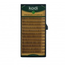 Брови KODI Natural Curl Натурально-коричневі 12 ліній (0,10 6-7 мм)