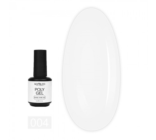 Гель KOMILFO PolyGel 15 г (004 Intense White) Гель KOMILFO PolyGel 15 г (004 Intense White)