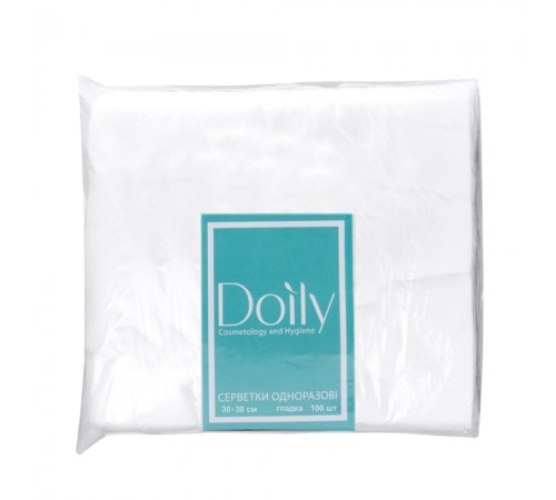 Серветки гладкі Doily 30*30 см 40 г/м2 100 шт. Серветки гладкі Doily 30*30 см 40 г/м2 100 шт.
