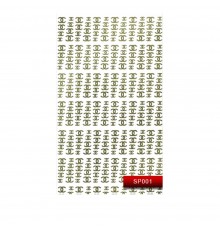 Наклейки KODI NailArt Stickers (001SP Silver)
