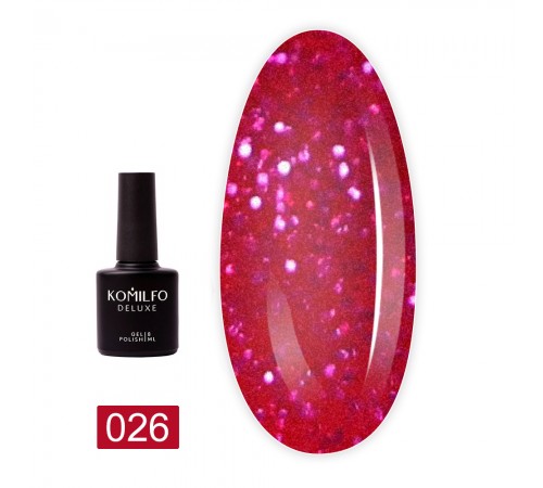 Гель-лак KOMILFO Deluxe Series Glitter Collection 8 мл (026) Гель-лак KOMILFO Deluxe Series Glitter Collection 8 мл (026)
