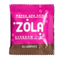 Фарба для брів + окислювач с колагеном Zola Eyebrow Tint With Collagen 5 мл (05 Graphite)