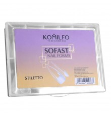 Форми KOMILFO SoFast мякі для швидкого нарощування нігтів 240 шт (Stiletto)