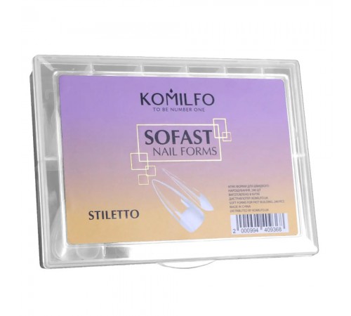 Форми KOMILFO SoFast мякі для швидкого нарощування нігтів 240 шт (Stiletto) Форми KOMILFO SoFast мякі для швидкого нарощування нігтів 240 шт (Stiletto)