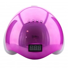 Лампа SUN 5 LED/UV гібрид з дисплеєм 48 Вт (MIRROR PINK)