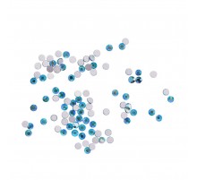 Стрази KOMILFO розмір 3 100 штуп (Blue zircon AB)