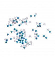 Стрази KOMILFO розмір 3 100 штуп (Blue zircon AB)