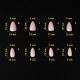 Форми KOMILFO SoFast мякі для швидкого нарощування нігтів 300 шт (Nude Almond Shot)
