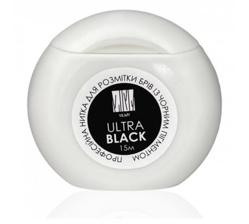 Нитка Vilmy професійна для розмітки брів 15 мл (Ultra Black) Нитка Vilmy професійна для розмітки брів 15 мл (Ultra Black)