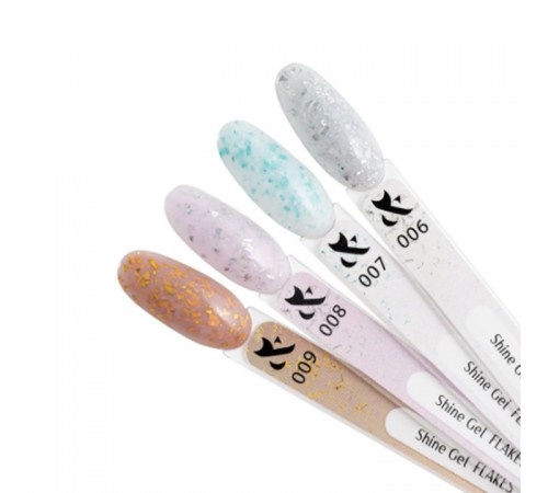 Гель Shine Gel для укріплення натуральних нігтів 15 мл (Flakes 009) Гель Shine Gel для укріплення натуральних нігтів 15 мл (Flakes 009)