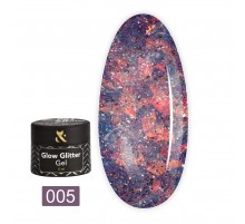 Гель FOX Glow Glitter Gel 5 мл (005)