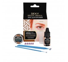 Набір Innovator Cosmetics для домашнього використання SEXY BROW HENNA 5 капсул Світло-коричневий
