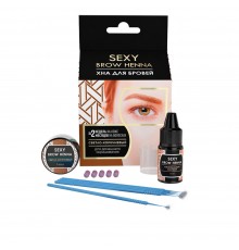 Набір Innovator Cosmetics для домашнього використання SEXY BROW HENNA 5 капсул Світло-коричневий