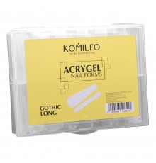 Форми верхні для нарощування нігтів KOMILFO Acry Gel 130 шт (Gothic)