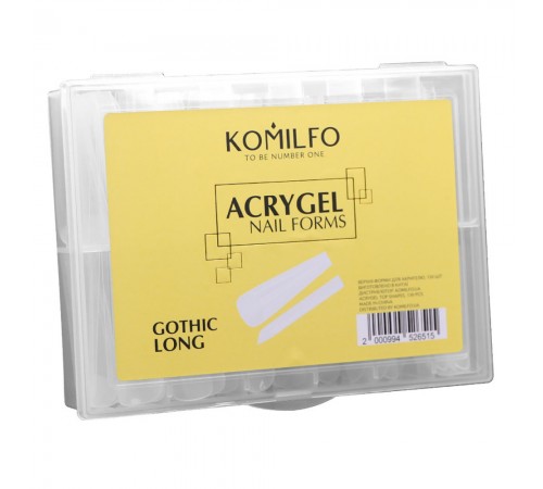 Форми верхні для нарощування нігтів KOMILFO Acry Gel 130 шт (Gothic) Форми верхні для нарощування нігтів KOMILFO Acry Gel 130 шт (Gothic)