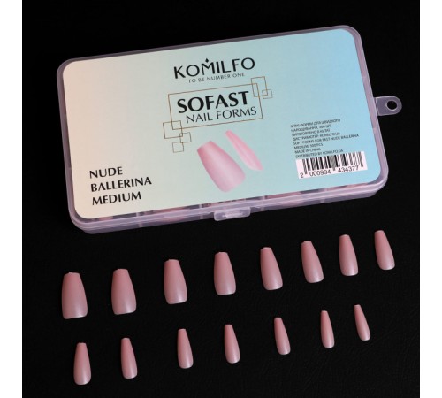 Форми KOMILFO SoFast мякі для швидкого нарощування нігтів 360 шт (Nude Ballerina Medium) Форми KOMILFO SoFast мякі для швидкого нарощування нігтів 360 шт (Nude Ballerina Medium)