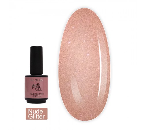 Гель KOMILFO Bottle Gel 15 мл (Nude Glitter) Гель KOMILFO Bottle Gel 15 мл (Nude Glitter)
