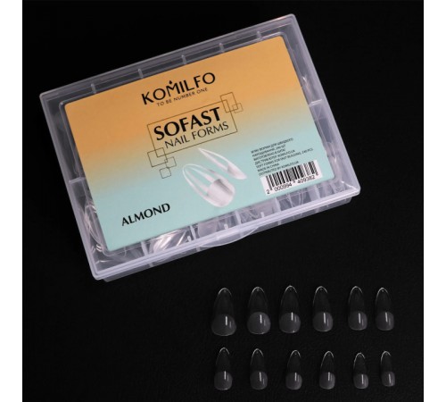 Форми KOMILFO SoFast мякі для швидкого нарощування нігтів 240 шт (Almond (миндаль)) Форми KOMILFO SoFast мякі для швидкого нарощування нігтів 240 шт (Almond (миндаль))