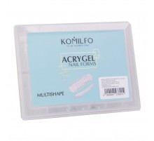 Форми верхні для нарощування нігтів KOMILFO Acry Gel 120 шт (Multishape (універсальні))