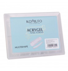 Форми верхні для нарощування нігтів KOMILFO Acry Gel 120 шт (Multishape (універсальні))