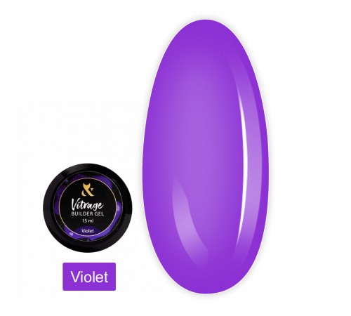 Гель FOX Vitrage Builder Gel будівельний вітражний 15 мл (Violet) Гель FOX Vitrage Builder Gel будівельний вітражний 15 мл (Violet)