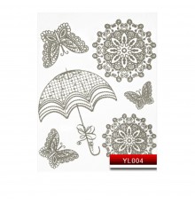 Наклейки KODI NailArt Stickers (004YL Silver)