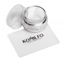 Штамп + скрапер KOMILFO (прозорий) 5х7 см