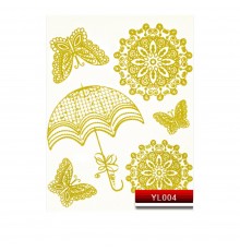 Наклейки KODI NailArt Stickers (004YL Gold)