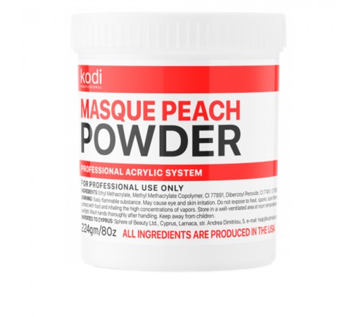 Пудра акрилова KODI Masque Peach 224 г Пудра акрилова KODI Masque Peach 224 г