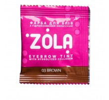 Фарба для брів + окислювач с колагеном Zola Eyebrow Tint With Collagen 5 мл (03 Brown)