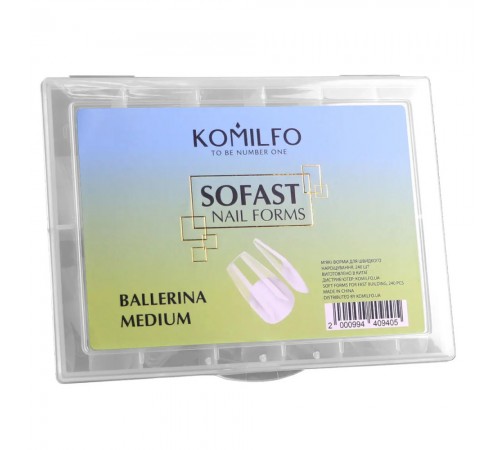Форми KOMILFO SoFast мякі для швидкого нарощування нігтів 240 шт (Ballerina Medium) Форми KOMILFO SoFast мякі для швидкого нарощування нігтів 240 шт (Ballerina Medium)