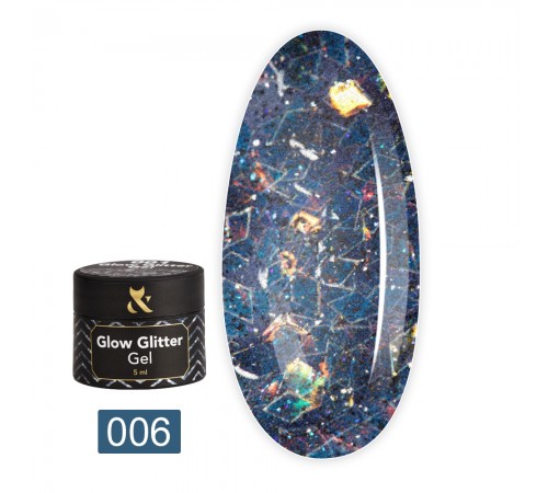 Гель FOX Glow Glitter Gel 5 мл (006) Гель FOX Glow Glitter Gel 5 мл (006)
